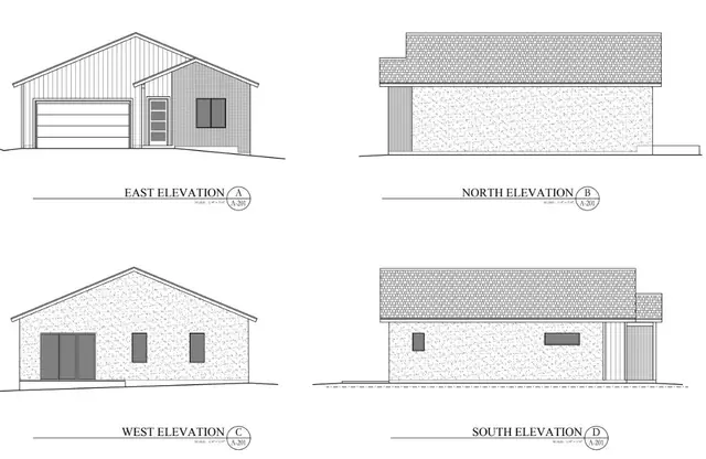 Exterior elevation drawing, 106 Elevation Dr