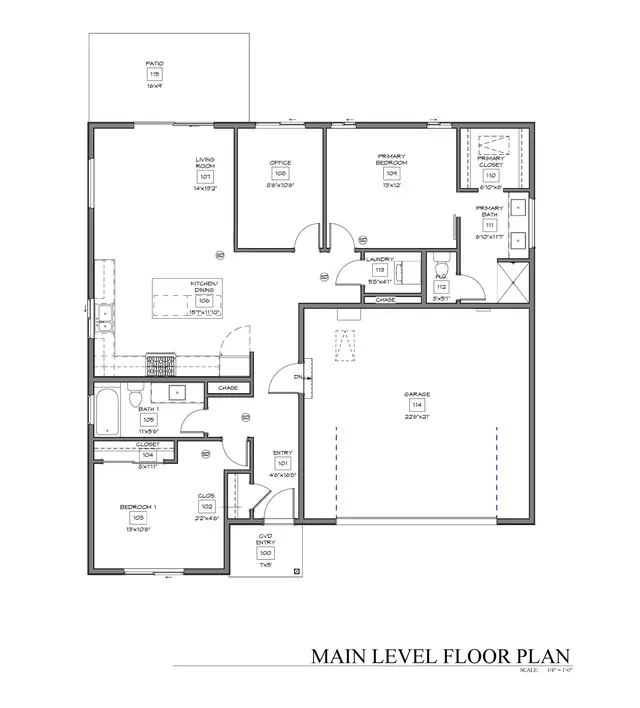 Floor plan, 306 Singletrack Ln