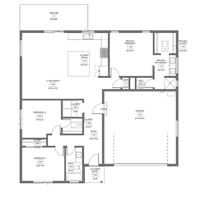 Floor plan, 312 Singletrack Ln